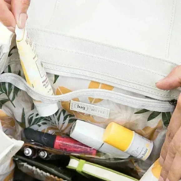 LUG 'Wiffle' Satin Luxe VL (Vegan Leather) Drawstring Backpack - Pebble (stone) - Picture 12 of 16